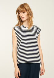 t-shirts zinnia stripes dark navy