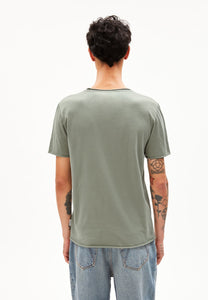 t-shirt aamon brushed grey green