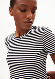 t-shirt kardaa stripes black-white