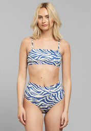 bikini top roma zebra blue