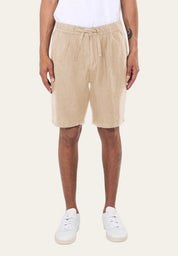 loose linen shorts light feather gray
