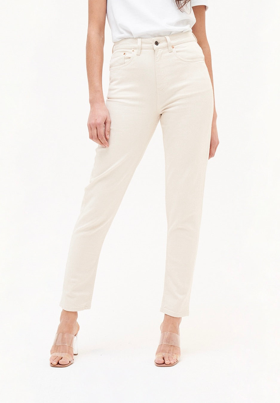 jeans nora loose tapered undyed off white