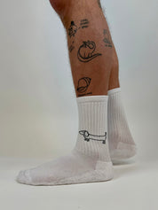 tennis sock sausage dog