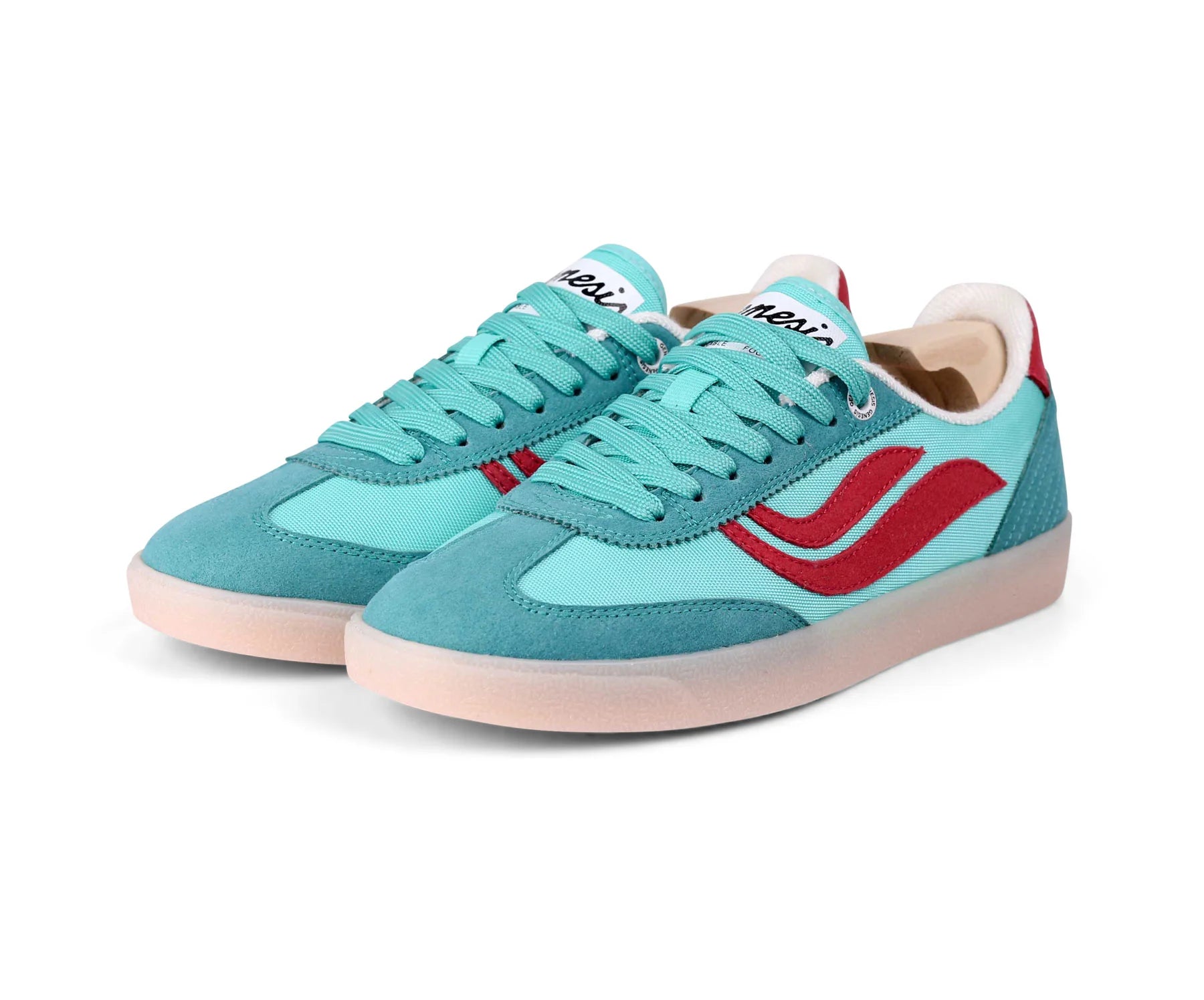sneaker g-volley mesh turquoise/red/light gum