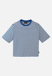 t-shirt azolla stripes lapis blue