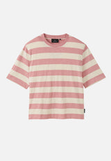t-shirt azolla stripes pink