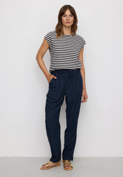 t-shirts zinnia stripes dark navy