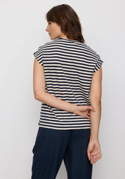 t-shirts zinnia stripes dark navy