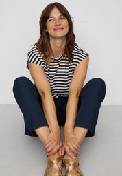 t-shirts zinnia stripes dark navy