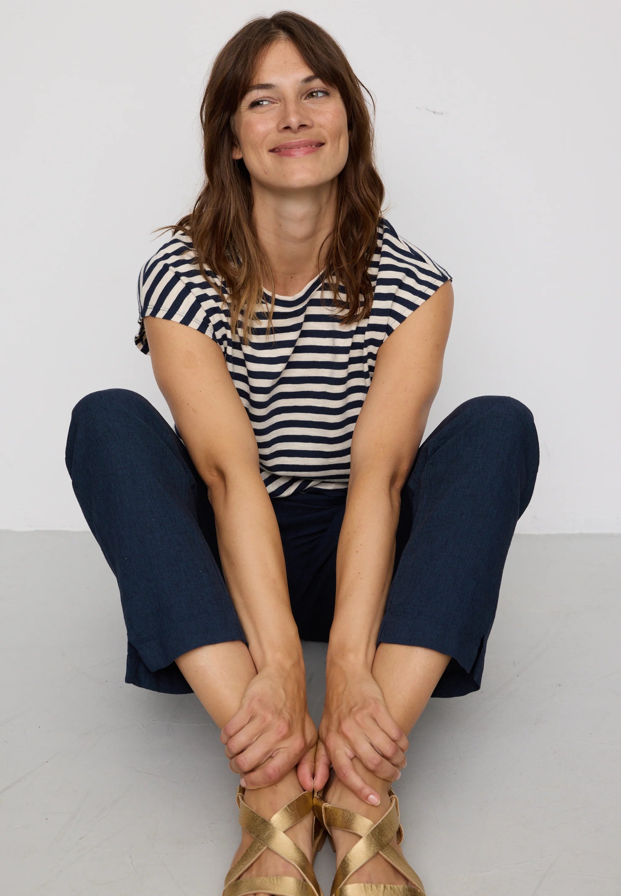 t-shirts zinnia stripes dark navy