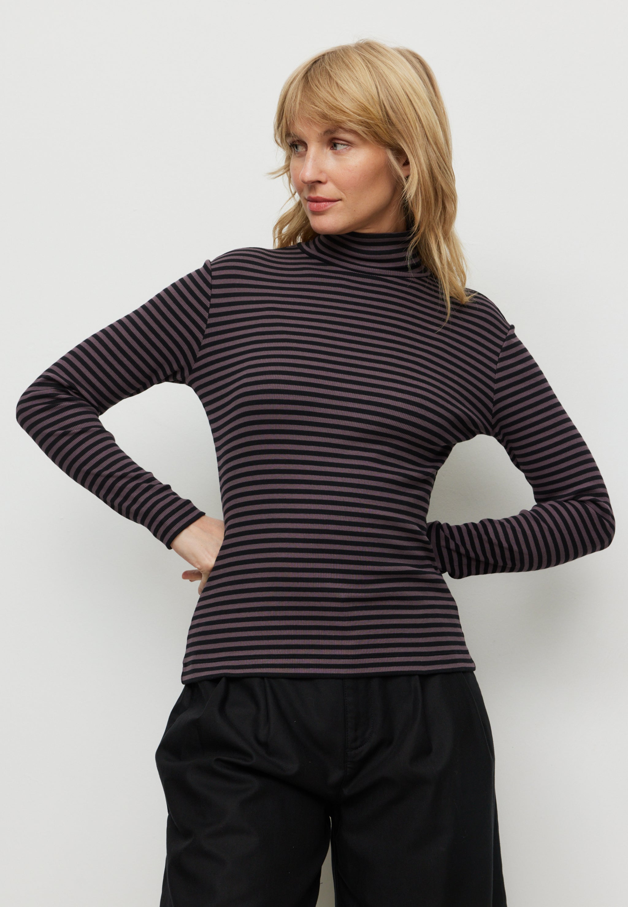 longsleeve liatris stripes dark grape