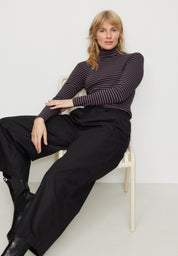 longsleeve liatris stripes dark grape