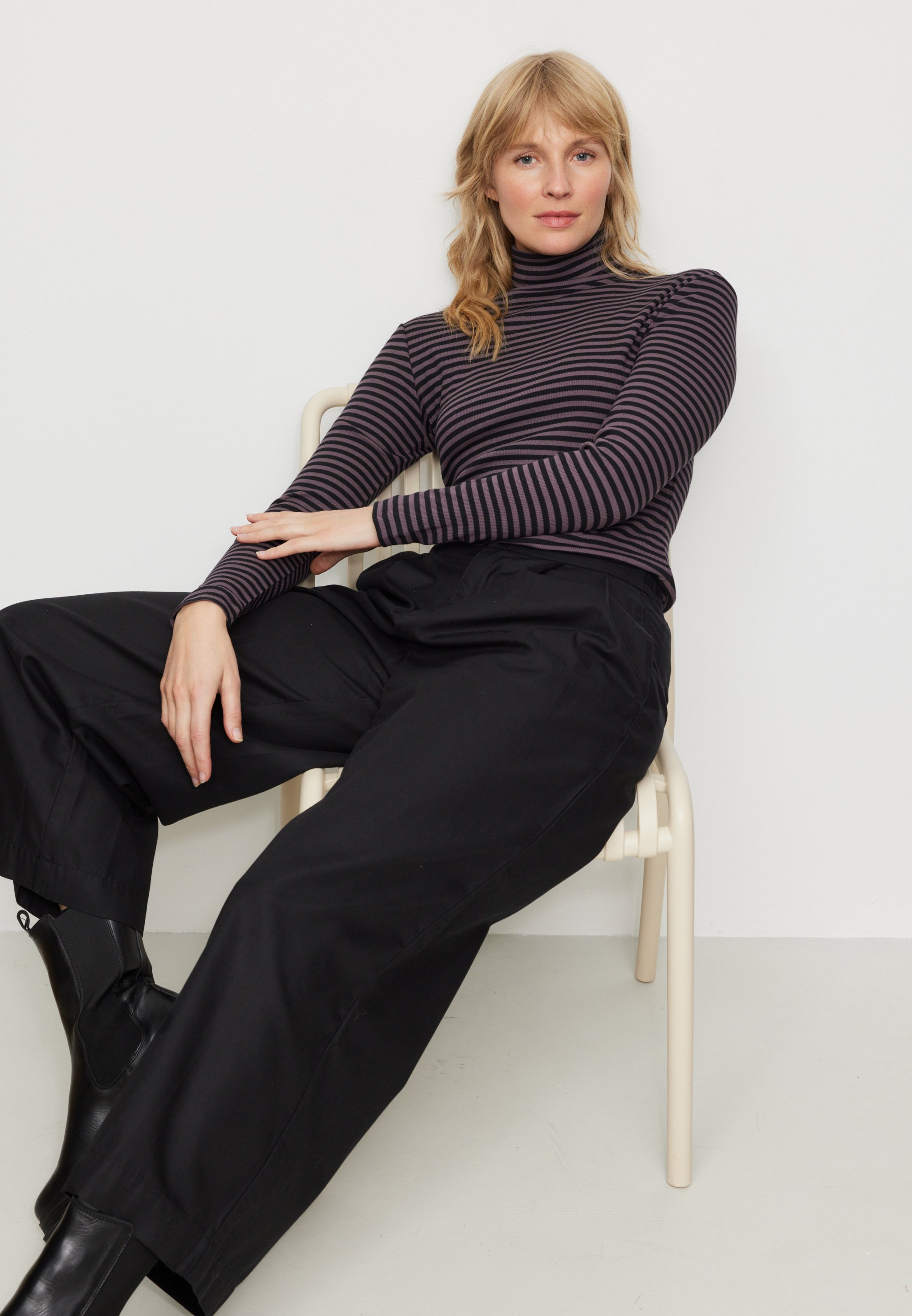 longsleeve liatris stripes dark grape