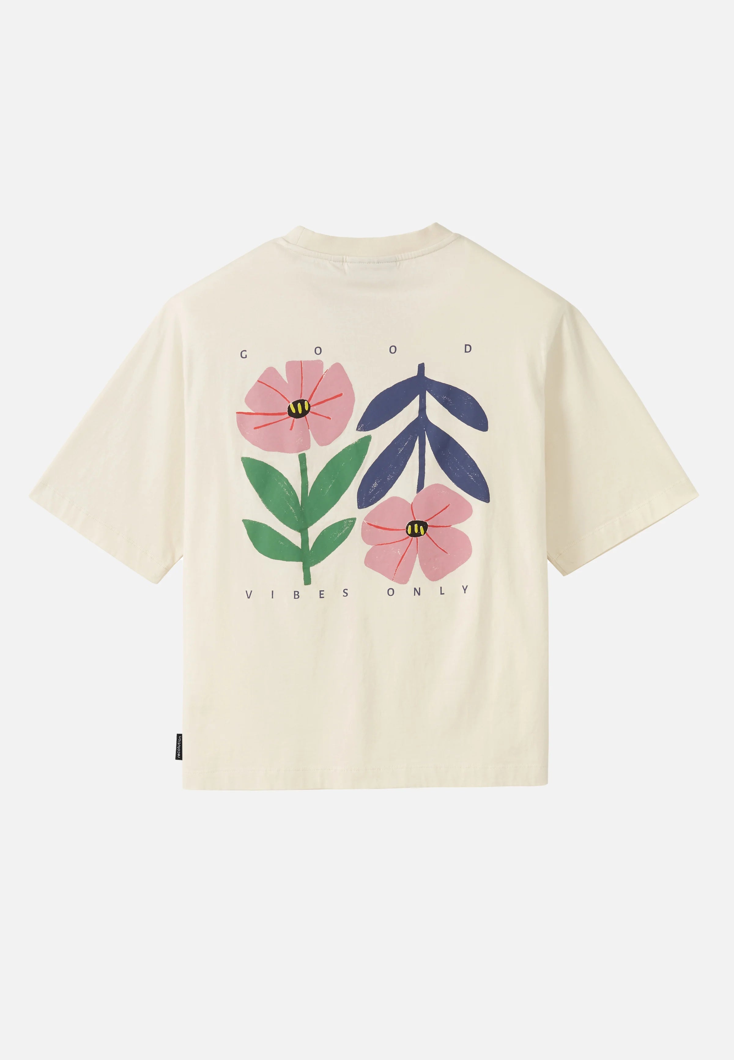 t-shirt azolla good vibes arctic white