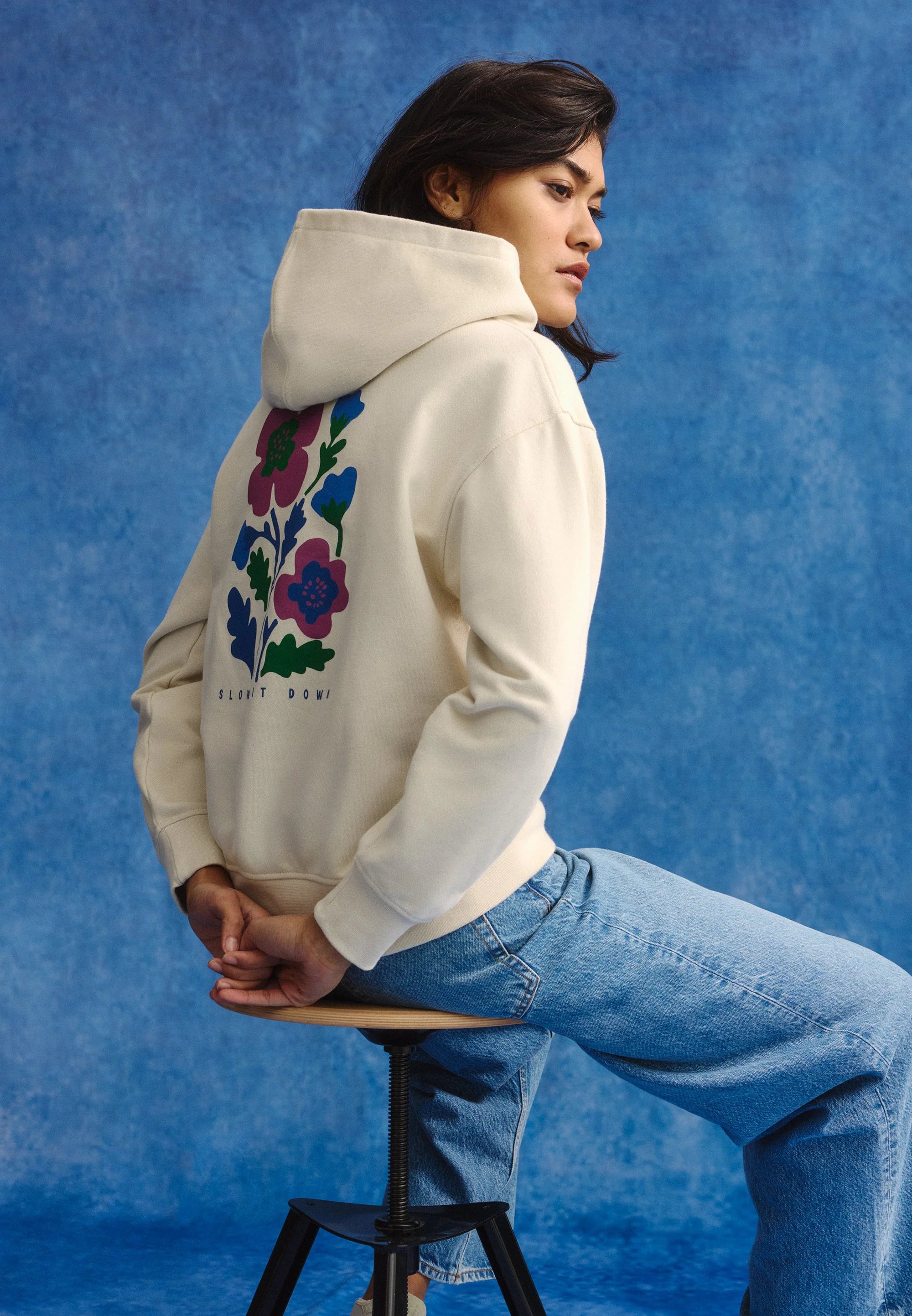 hoodie persea slow arctic white