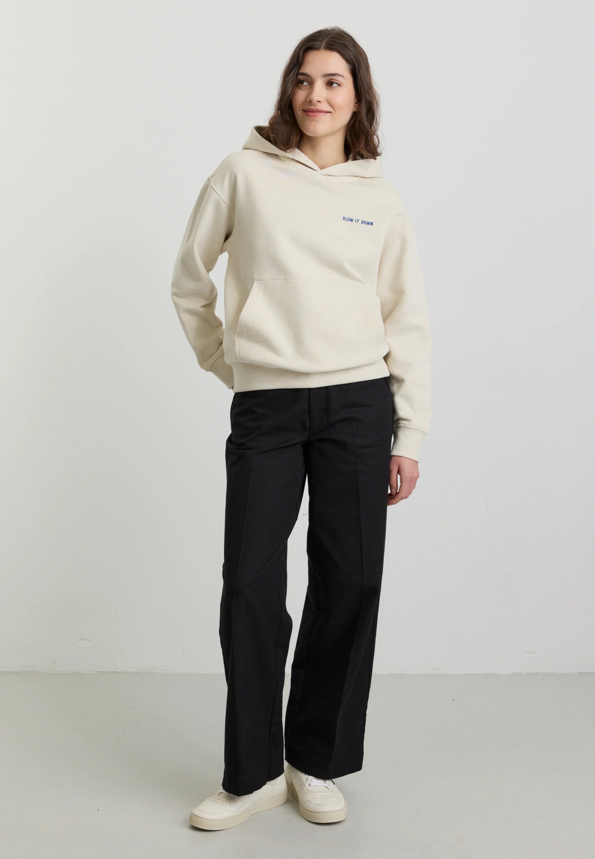 hoodie persea slow arctic white