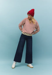 pullover allamanda stripes signal red
