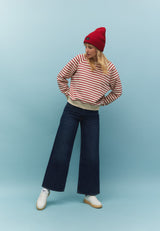pullover allamanda stripes signal red