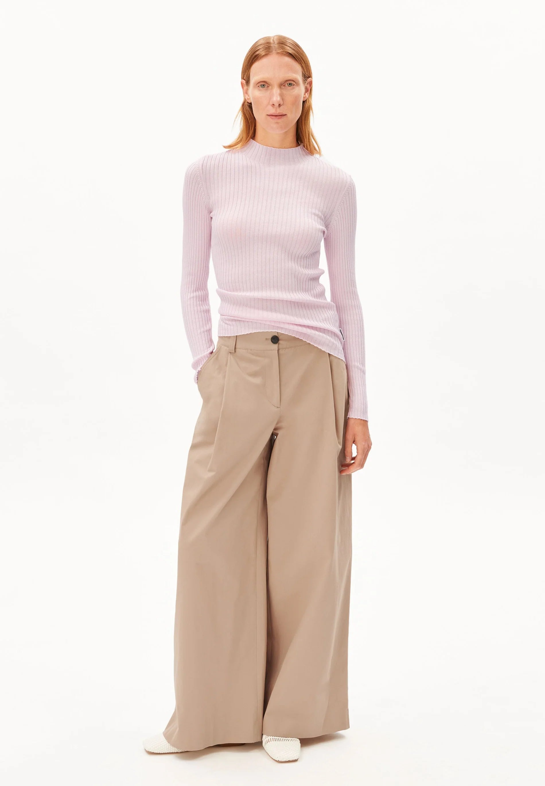 alaania knit sweater pink mist