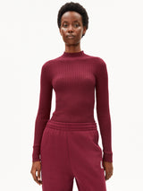alaania knit sweater velvet red