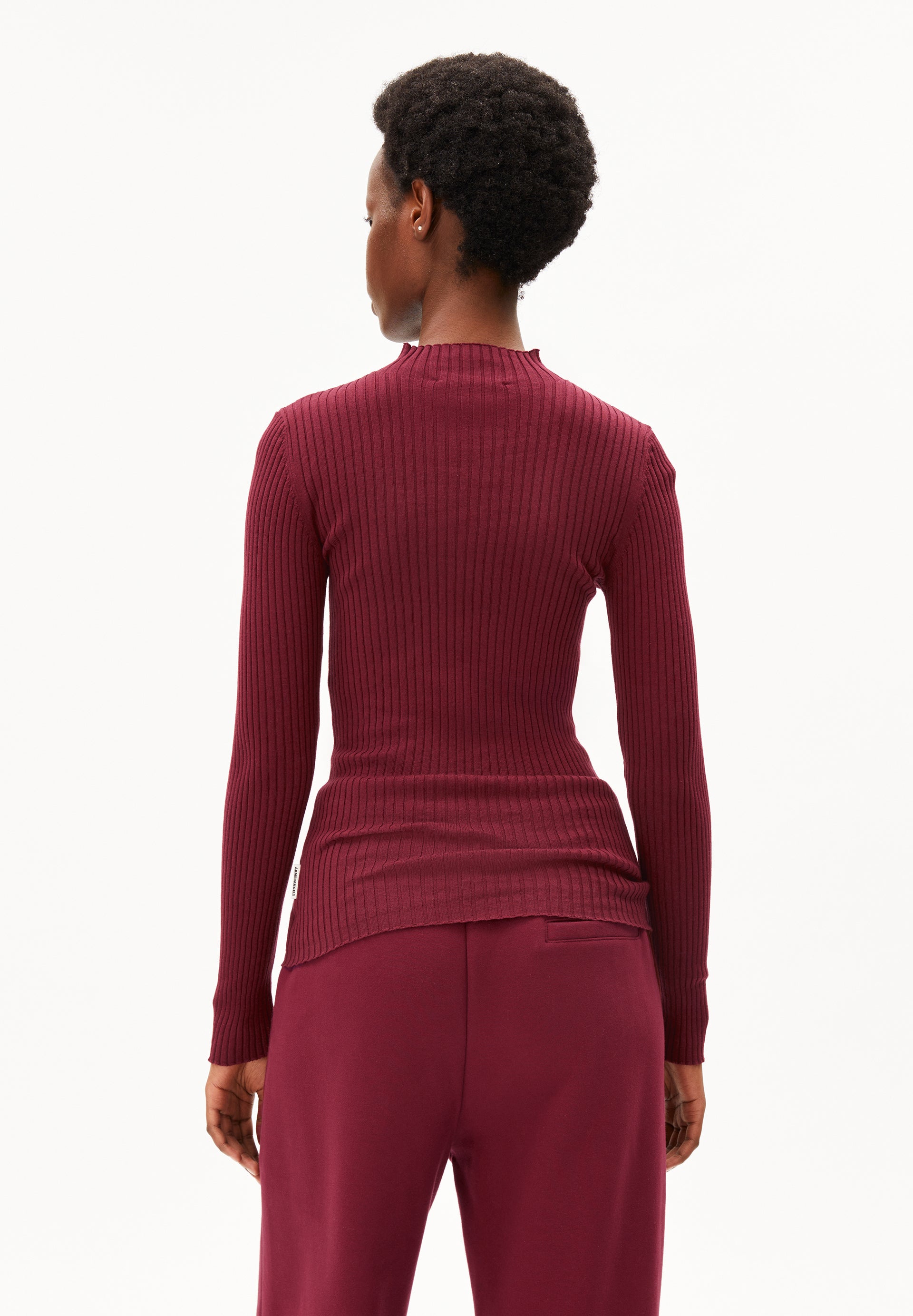 alaania knit sweater velvet red