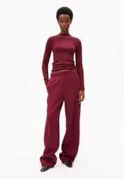 alaania knit sweater velvet red