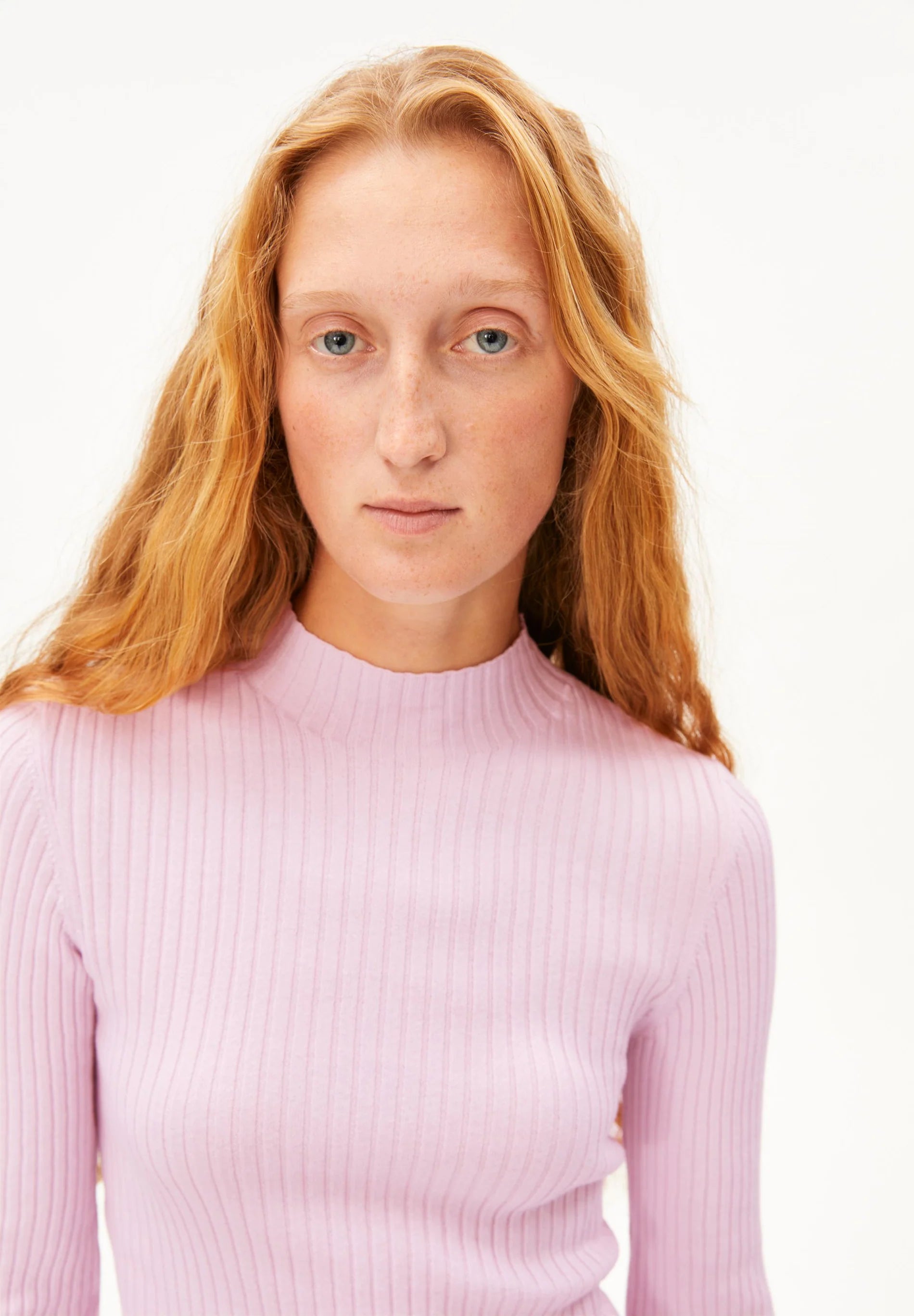 alaania knit sweater frosted rose