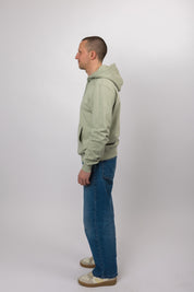 classic organic hoodie aqua gray