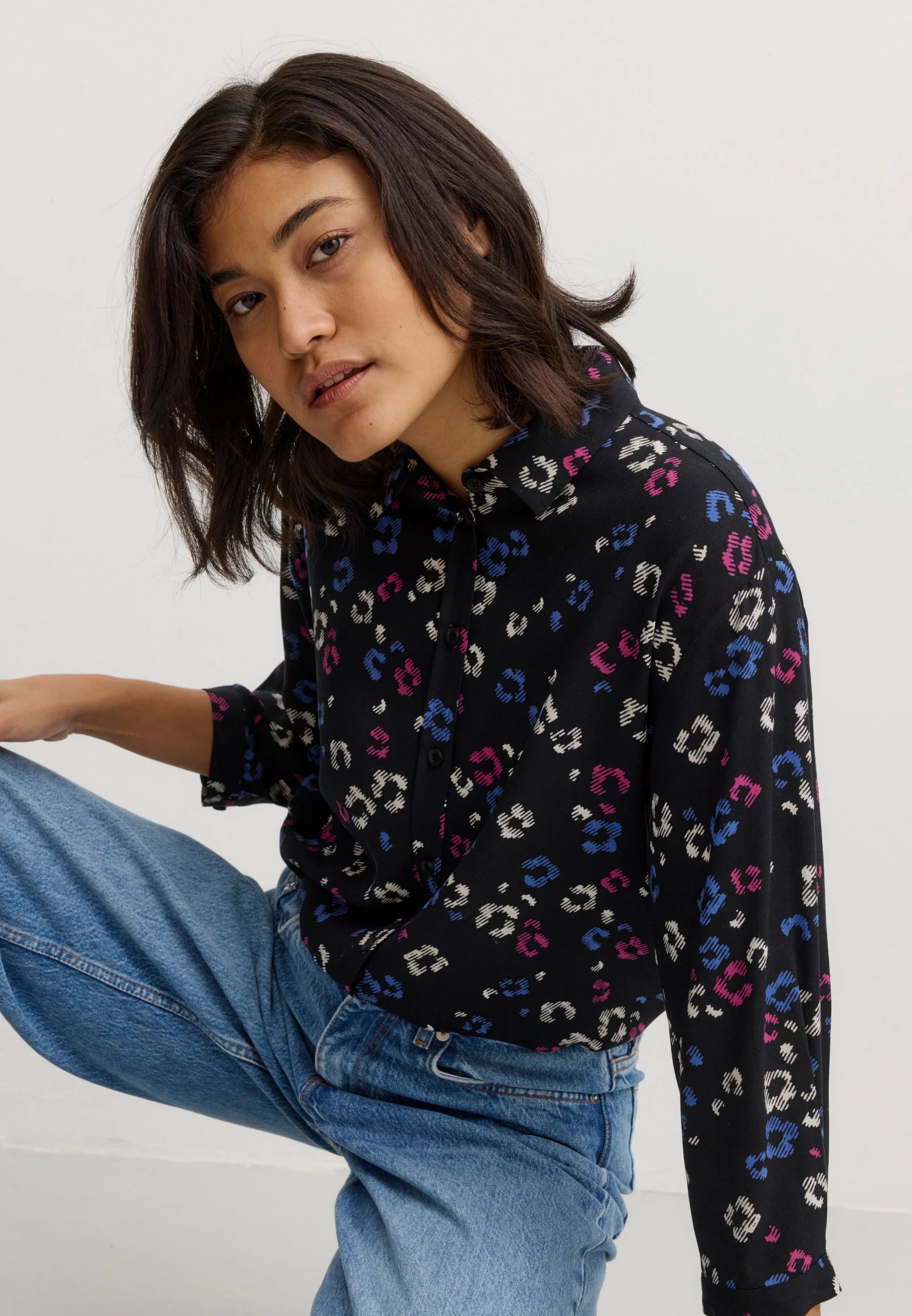 bluse cypress blossom black