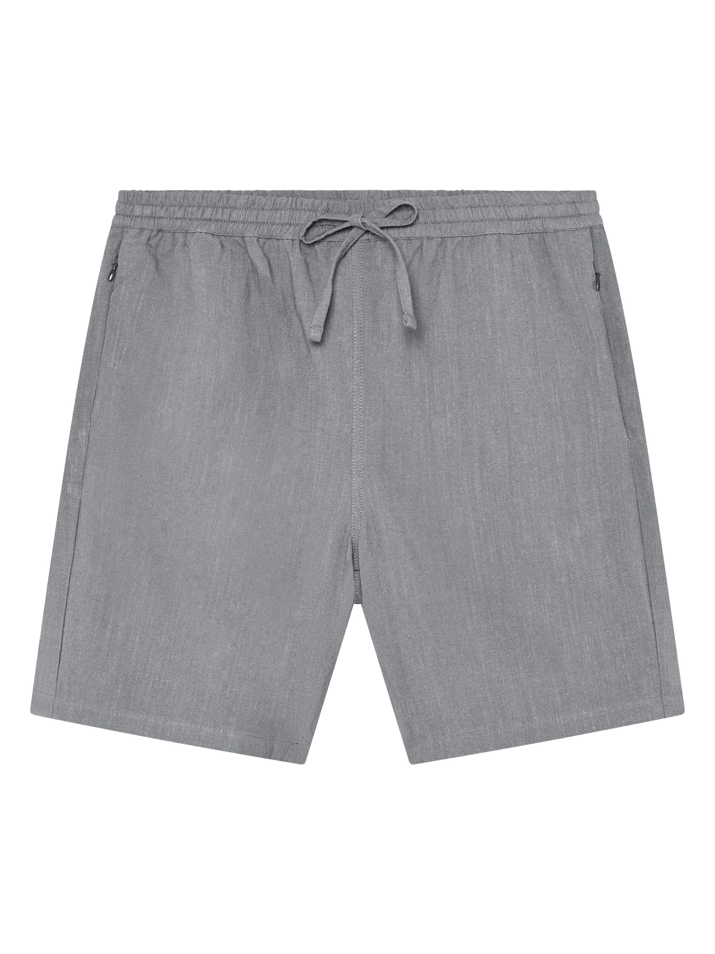 fig loose linen-mix shorts ultimate grey