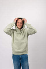 classic organic hoodie aqua gray
