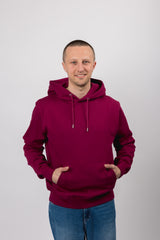 classic organic hoodie raspberry radiance