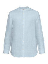 regular linen stand collar shirt skyway