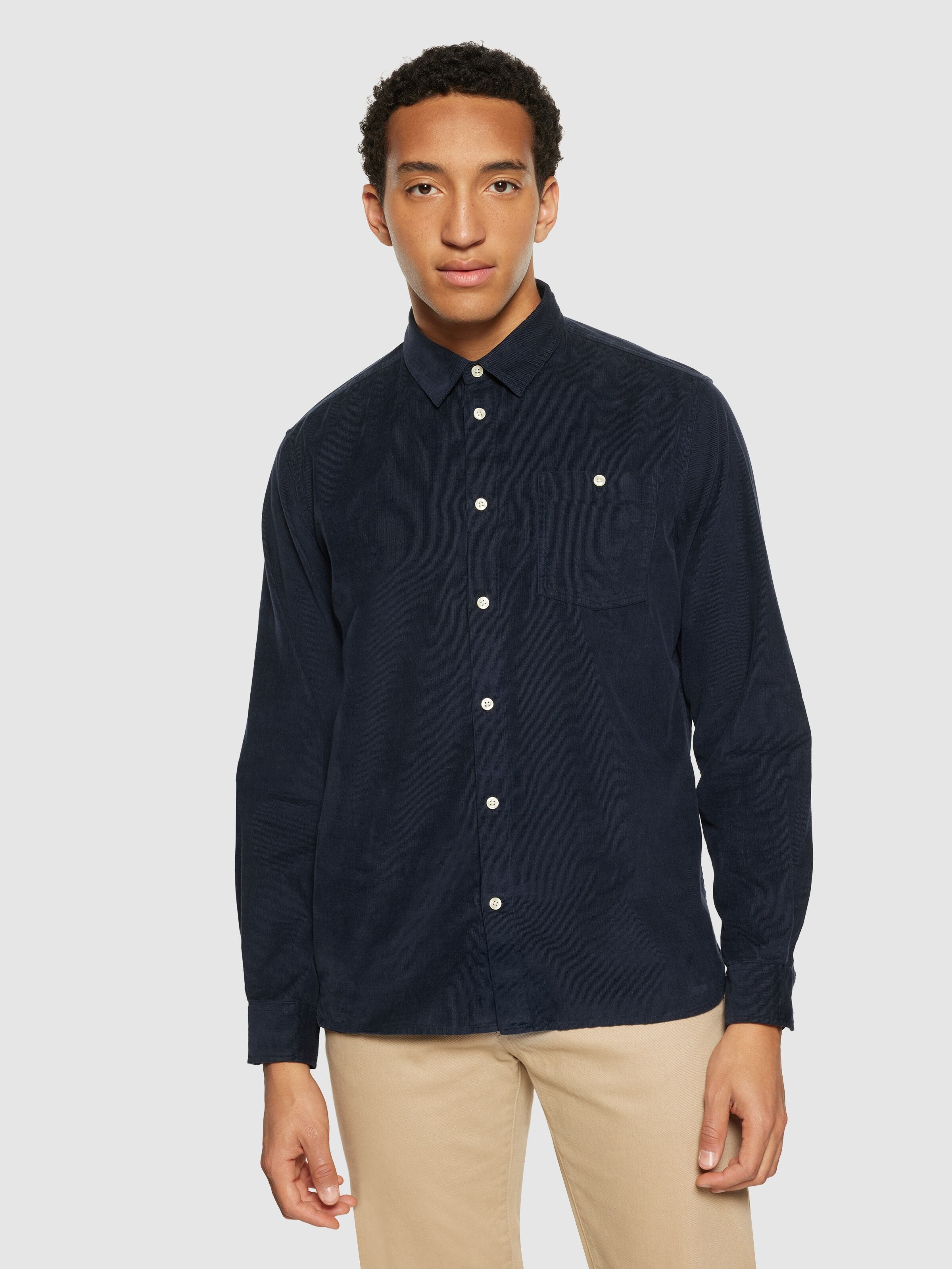 dune regular corduroy shirt night sky