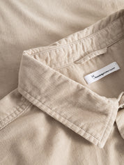 organic cotton corduroy shirt light feather gray