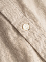 organic cotton corduroy shirt light feather gray