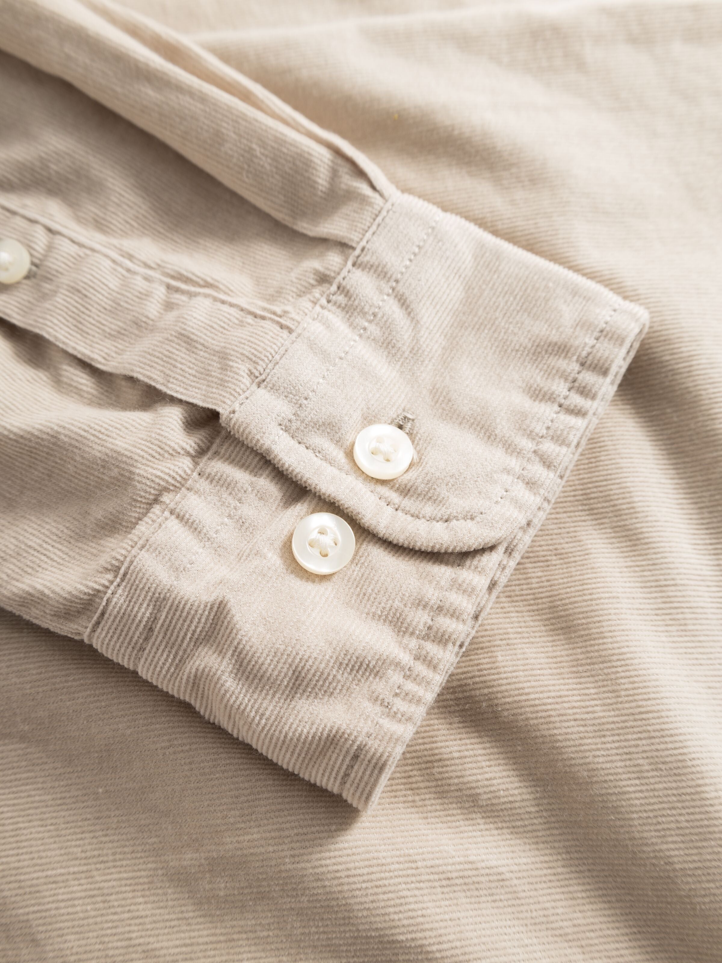 organic cotton corduroy shirt light feather gray