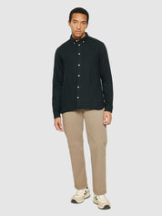 organic cotton checked shirt green check