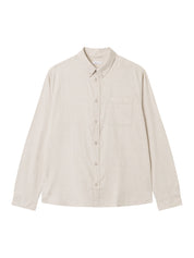 organic cotton flannel shirt greige