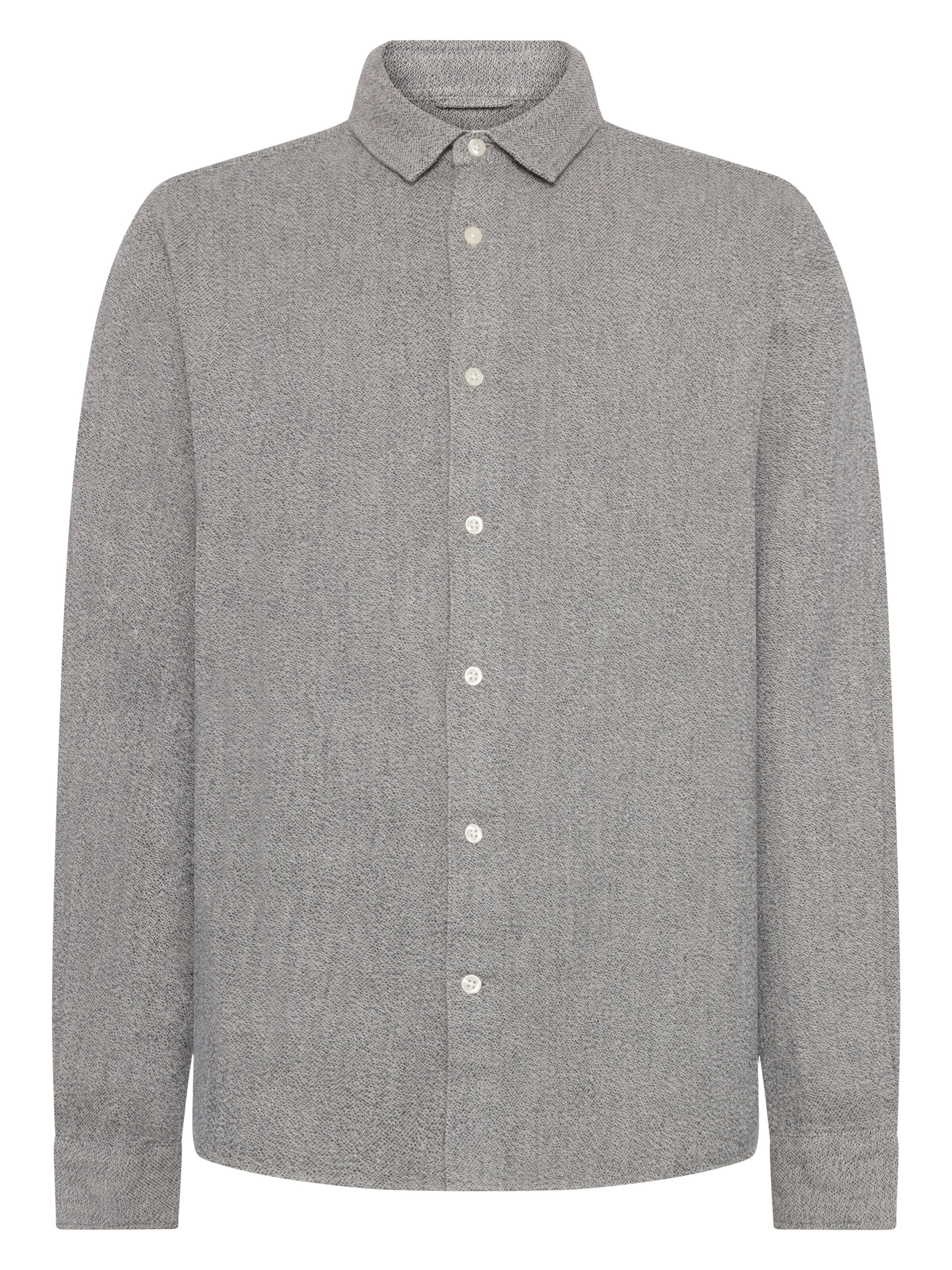 organic cotton mélange shirt light feather gray