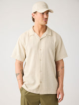 relaxed short sleeve shirt twill