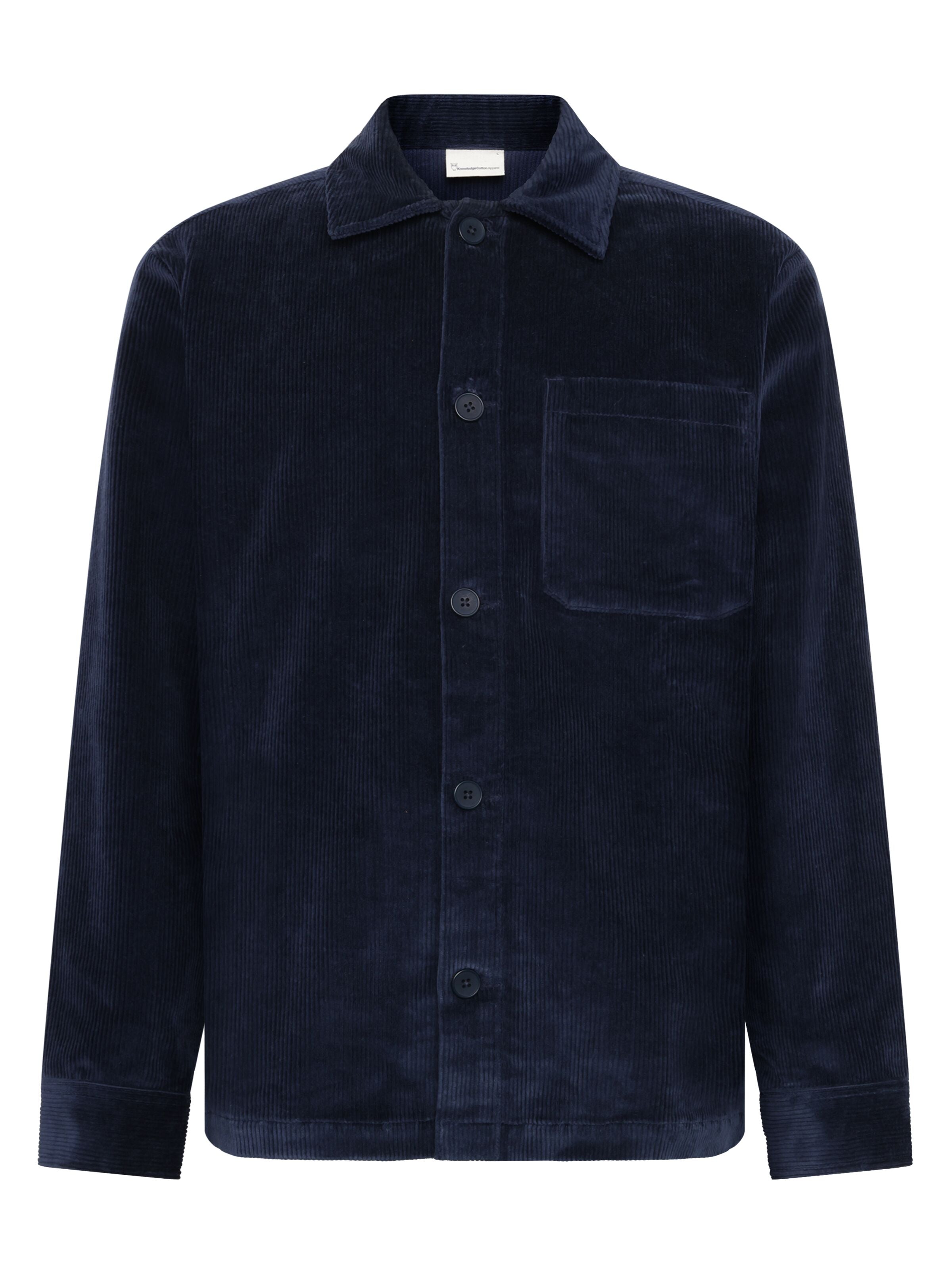 organic cotton corduroy overshirt night sky