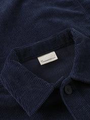 organic cotton corduroy overshirt night sky