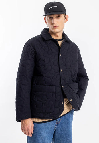 quilt jacket black flannel