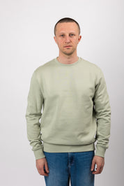 classic organic crew neck aqua gray