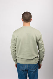 classic organic crew neck aqua gray