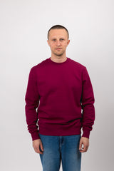 classic organic crew neck raspberry radiance