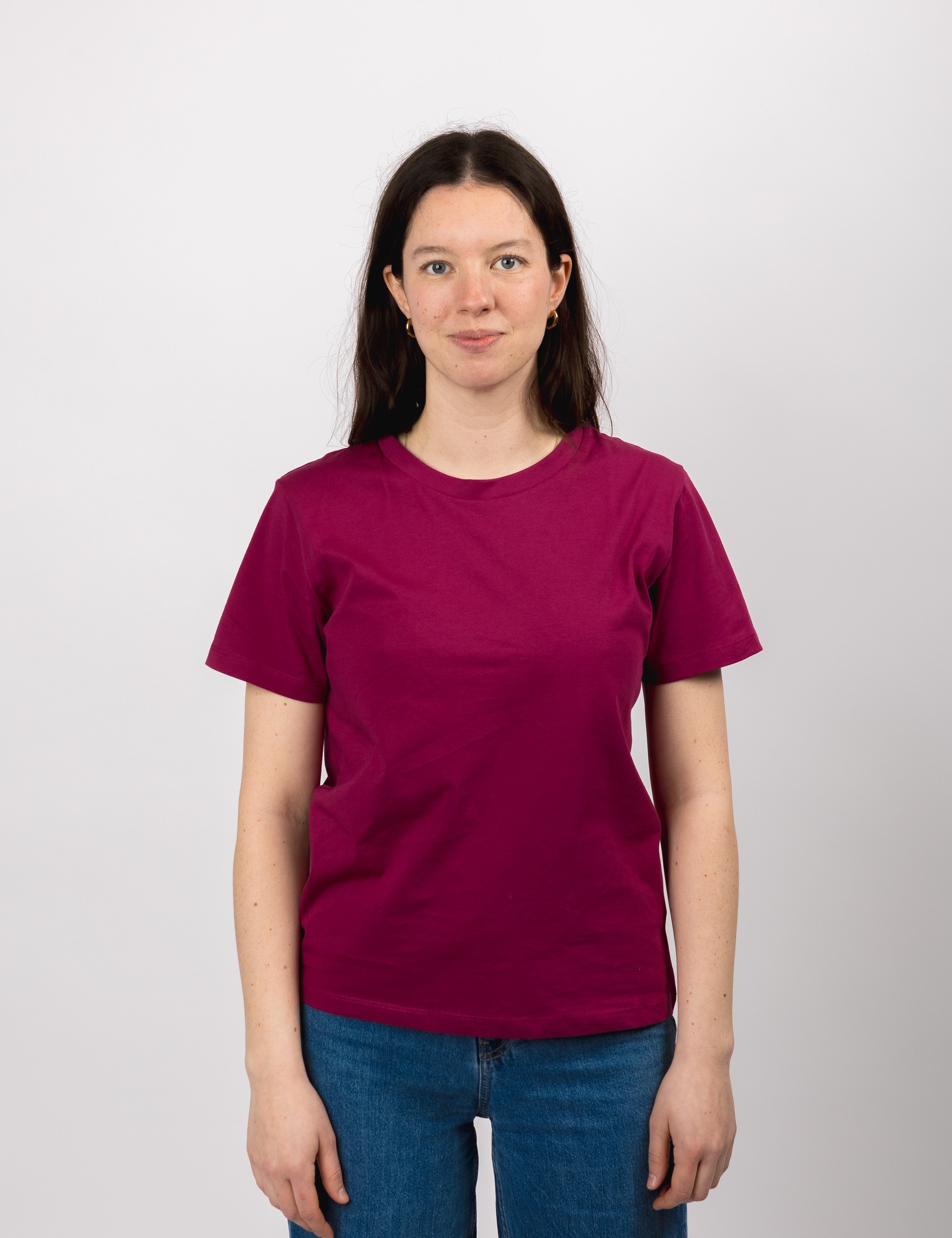 classic organic women's tee raspberry radiance