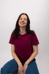 classic organic women's tee raspberry radiance