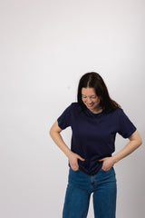 classic organic women's tee patriot blue
